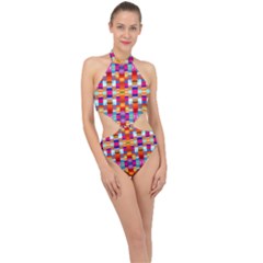 Ml 141 1 Halter Side Cut Swimsuit by ArtworkByPatrick