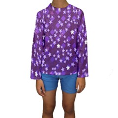 Textile Cross Pattern Square Kids  Long Sleeve Swimwear by Pakrebo