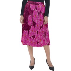 Cherry Blossoms Floral Design Classic Velour Midi Skirt  by Pakrebo