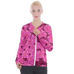 Cherry Blossoms Floral Design Casual Zip Up Jacket