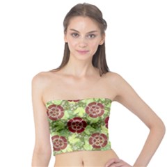 Seamless Pattern Leaf The Pentagon Tube Top by Pakrebo