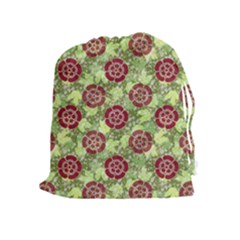 Seamless Pattern Leaf The Pentagon Drawstring Pouch (xl) by Pakrebo