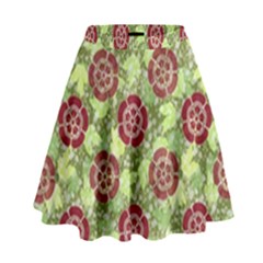 Seamless Pattern Leaf The Pentagon High Waist Skirt by Pakrebo