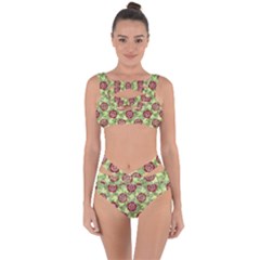 Seamless Pattern Leaf The Pentagon Bandaged Up Bikini Set  by Pakrebo