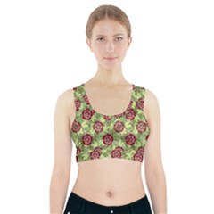 Seamless Pattern Leaf The Pentagon Sports Bra With Pocket by Pakrebo