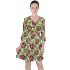 Seamless Pattern Leaf The Pentagon Ruffle Dress by Pakrebo