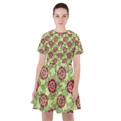 Seamless Pattern Leaf The Pentagon Sailor Dress