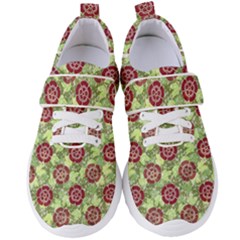 Seamless Pattern Leaf The Pentagon Women s Velcro Strap Shoes