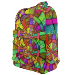 Color Abstract Rings Circle Center Classic Backpack