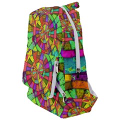 Color Abstract Rings Circle Center Travelers  Backpack by Pakrebo