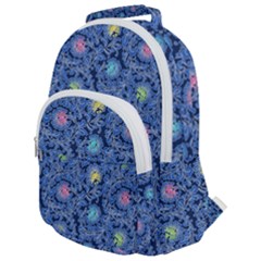 Floral Design Asia Seamless Pattern Rounded Multi Pocket Backpack