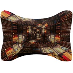 Library Tunnel Books Stacks Seat Head Rest Cushion by Pakrebo