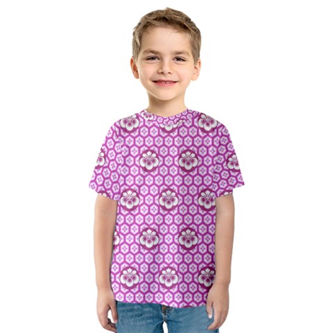 Paulownia Flowers Japanese Style Kids  Sport Mesh Tee by Pakrebo