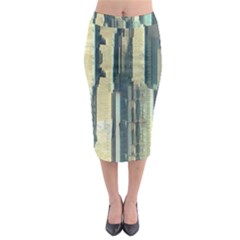 Illustrations Texture Abstract Buildings Midi Pencil Skirt by Pakrebo