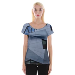 Abstract Modern Pattern Design Cap Sleeve Top by Pakrebo