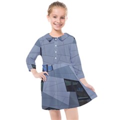 Abstract Modern Pattern Design Kids  Quarter Sleeve Shirt Dress by Pakrebo