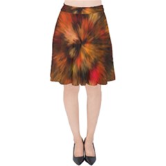 Color Background Structure Lines Velvet High Waist Skirt by Pakrebo