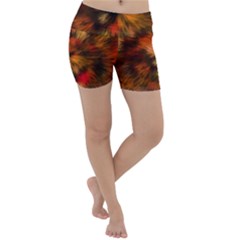 Color Background Structure Lines Lightweight Velour Yoga Shorts by Pakrebo