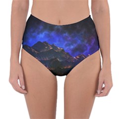 Landscape Sci Fi Alien World Reversible High-waist Bikini Bottoms by Pakrebo