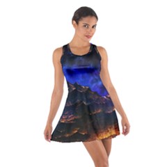 Landscape Sci Fi Alien World Cotton Racerback Dress by Pakrebo