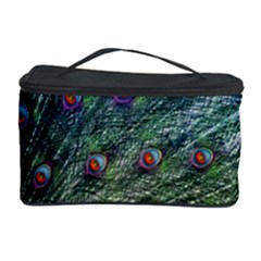 Peacock Feathers Colorful Feather Cosmetic Storage