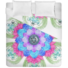 Lotus Flower Bird Metatron S Cube Duvet Cover Double Side (california King Size) by Pakrebo