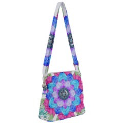 Lotus Flower Bird Metatron S Cube Zipper Messenger Bag by Pakrebo