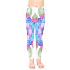 Lotus Flower Bird Metatron S Cube Kids  Legging by Pakrebo