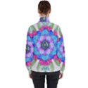 Lotus Flower Bird Metatron S Cube Women s High Neck Windbreaker View2