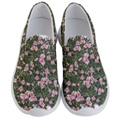 Pink Flowers Leaves Spring Garden Men s Lightweight Slip Ons by Pakrebo