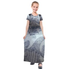 1840s Ohio Salt Glaze Kids  Short Sleeve Maxi Dress by Riverwoman