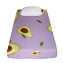 Avocado Green With Pastel Violet Background2 Avocado Pastel Light Violet Fitted Sheet (Single Size) View1