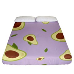 Avocado Green With Pastel Violet Background2 Avocado Pastel Light Violet Fitted Sheet (california King Size) by genx