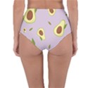 Avocado Green With Pastel Violet Background2 Avocado Pastel Light Violet Reversible High-Waist Bikini Bottoms View2