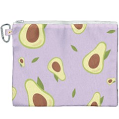 Avocado Green With Pastel Violet Background2 Avocado Pastel Light Violet Canvas Cosmetic Bag (xxxl) by genx