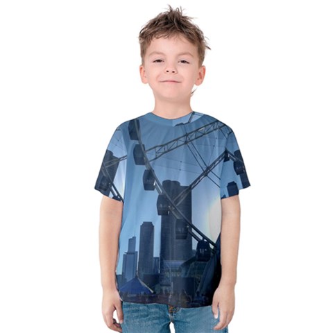 Navy Pier Chicago Kids  Cotton Tee by Riverwoman