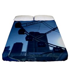 Navy Pier Chicago Fitted Sheet (king Size) by Riverwoman