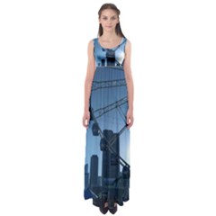 Navy Pier Chicago Empire Waist Maxi Dress by Riverwoman