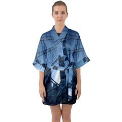 Navy Pier Chicago Quarter Sleeve Kimono Robe by Riverwoman