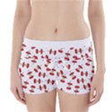 Red Apple Core Funny Retro Pattern Half on white background Boyleg Bikini Wrap Bottoms View1