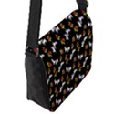 Lamb Pattern Black Flap Closure Messenger Bag (S) View2