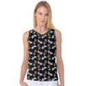 Lamb Pattern Black Women s Basketball Tank Top View1