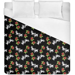 Lamb Pattern Black Duvet Cover (king Size)