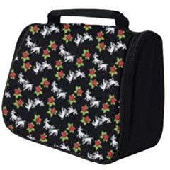 Lamb Pattern Black Full Print Travel Pouch (big)