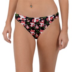 Fox And Trees Pattern Band Bikini Bottom