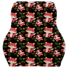 Fox And Trees Pattern Car Seat Velour Cushion  by snowwhitegirl