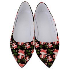 Fox And Trees Pattern Women s Low Heels