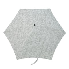 Organic Olive Leaves Pattern Hand Drawn Black And White Mini Folding Umbrellas by genx