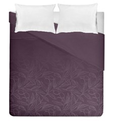 Organic Olive Leaves Pattern Hand Drawn Purple Red Wine Duvet Cover Double Side (queen Size) by genx