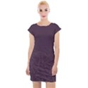 Organic Olive Leaves Pattern Hand drawn Purple Red Wine Cap Sleeve Bodycon Dress View1